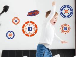 Nerf Targets Wall Sticker Pack, Decals, Stickers, Decor, Themed Bedroom - thumbnail 1