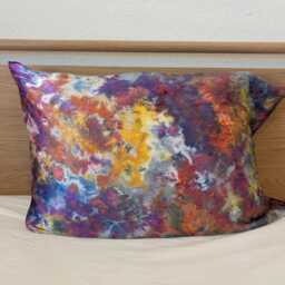 Flower Bomb Mulberry Silk Ice Tie Dyed Pillowcase With Hidden Zipper - thumbnail 2