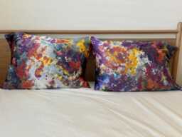 Flower Bomb Mulberry Silk Ice Tie Dyed Pillowcase With Hidden Zipper