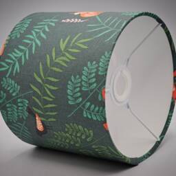 Green Animal Fox Lampshade, Table Floor Lamp/Ceiling Pendant Small Medium Large 15cm 20cm 25cm 30cm 35cm 40cm, UK Fabric Drum, Light Shade - thumbnail 3