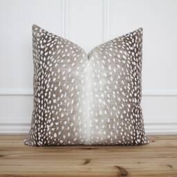 Antelope Pillow Cover Chestnut Animal Print 20 X Designer Decorative - Evelyn - thumbnail 1
