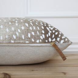 Antelope Pillow Cover Chestnut Animal Print 20 X Designer Decorative - Evelyn - thumbnail 2