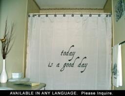 Inspirational Shower Curtain, Today Is A Good Day, Inspiring Quote Bathroom Decor, Motivational Phrase - thumbnail 1