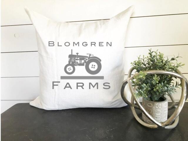 Custom Farms Pillow - 18 X 18, Home Decor, Cushion, Throw Pillow, Gift, Present, Custom Home, House, Farmer, Vintage, Truck - image 1