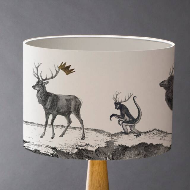 stag Night - Medium Drum Lampshade - image 1