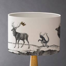 stag Night - Medium Drum Lampshade - thumbnail 1