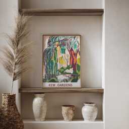 Vintage Kew Gardens London Travel Poster Botanical Garden Retro Wall Art Print - thumbnail 3