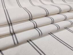 Grey Sacking Stripe Roman Blind Fabric Sample , Hand Finished, 88cm W X 145cm Drop