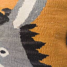 Woven Throw Pillow - Ready To Ship Craftswomanship 100% Wool Handmade On A Loom Natural Product Washable Studio Potato - thumbnail 4