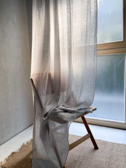 Linen Muslin Curtain For Bedroom, Washed Drapery, Custom Size, Drapes - 1 Pcs - image 1