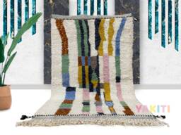 Soft Moroccan Rug- Authentic Handmade Genuine Wool Rug - Made To Order- Berber Style- Beni Ourain Shag Area Rug- Fast Shipping Dhl - thumbnail 1