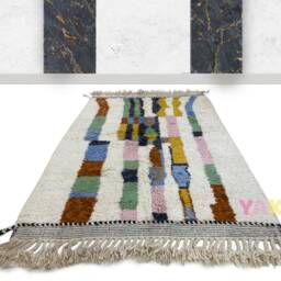 Soft Moroccan Rug- Authentic Handmade Genuine Wool Rug - Made To Order- Berber Style- Beni Ourain Shag Area Rug- Fast Shipping Dhl - thumbnail 2