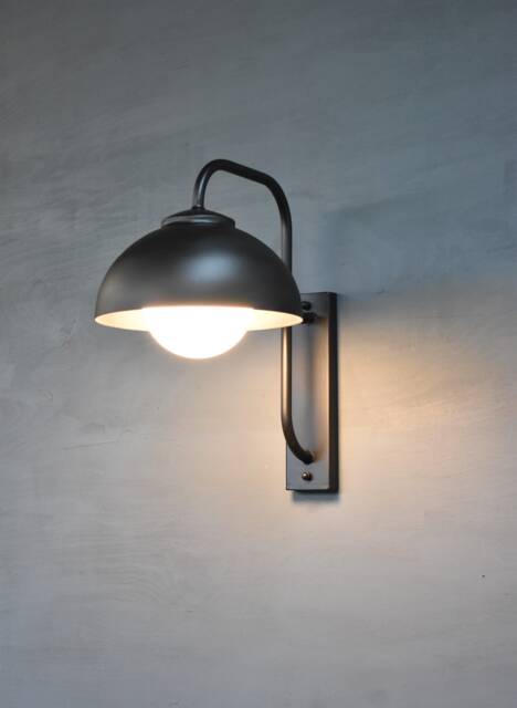 Industrial Outdoor Wall Light, Black Exterior Modern Sconce - image 1
