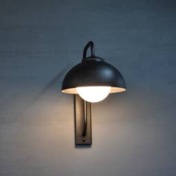 Industrial Outdoor Wall Light, Black Exterior Modern Sconce - thumbnail 4