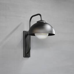 Industrial Outdoor Wall Light, Black Exterior Modern Sconce - thumbnail 3