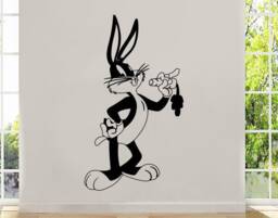 Bunny Wall Decal Vinyl Sticker Nursery Decor Home Design Kids Room Art Poster Sign Stencil Mural Lt3 - thumbnail 1