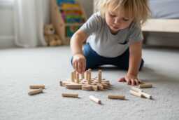 Montessori Hedgehog Toy - Wooden Dowel Pin Nesting - thumbnail 1