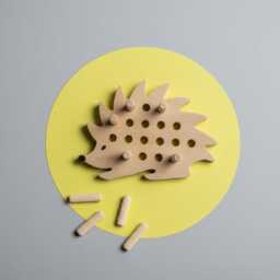 Montessori Hedgehog Toy - Wooden Dowel Pin Nesting - thumbnail 4