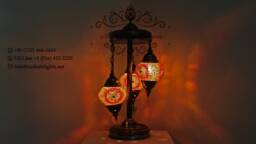 3 Ball Turkish Mosaic Floor Lamp With Medium Globes Id113 - thumbnail 1