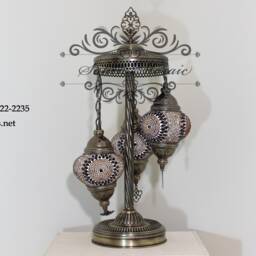 3 Ball Turkish Mosaic Floor Lamp With Medium Globes Id113 - thumbnail 2