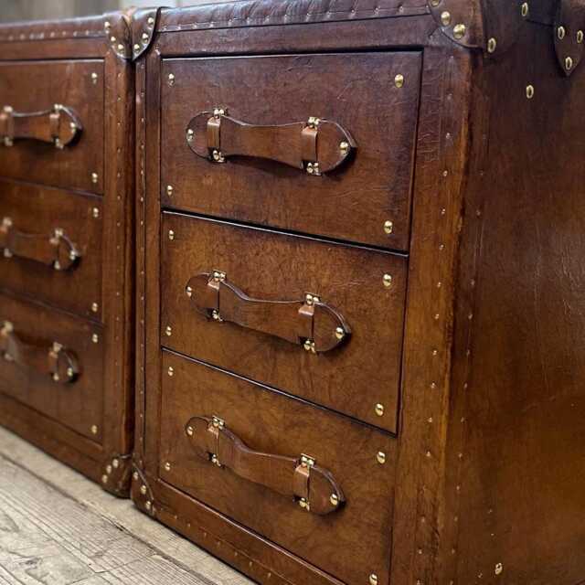 Hand Dyed Luxury Leather Bedroom Furniture Draw Set - image 1