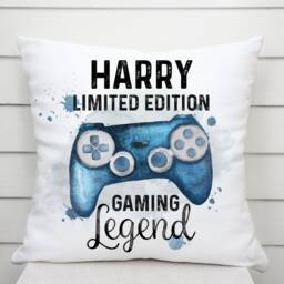 Personalised Kids Gaming Cushion, Personalized Gift For Girls Boys, Gaming Gift, Childrens Personalised Pillow - thumbnail 2