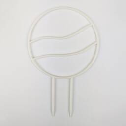 Wavy Circle Trellis - Wooden Plant Houseplant Hoya Support Stake - thumbnail 3