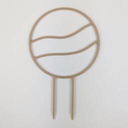 Wavy Circle Trellis - Wooden Plant Houseplant Hoya Support Stake - thumbnail 2