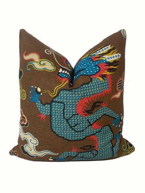 Magical Ming Schumacher Libertine Double Sided Cushion Cover Pillow Brown - image 1