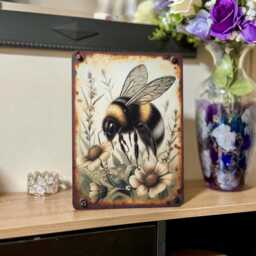 Bumble Bee Metal Sign Gifts For Women, Outdoor & Garden Wall Art - thumbnail 2