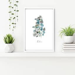 Bathroom Decor Wall Art Prints With Frames, Botanical Shabby Chic 3 Piece Prints, Greenery French Country Spa Decor - thumbnail 2