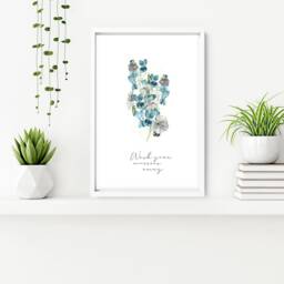Bathroom Decor Wall Art Prints With Frames, Botanical Shabby Chic 3 Piece Prints, Greenery French Country Spa Decor - thumbnail 3