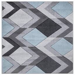 New Duck Egg Blue Silver Grey Rugs Small Large Mats Modern Contemporary Design UK - thumbnail 3