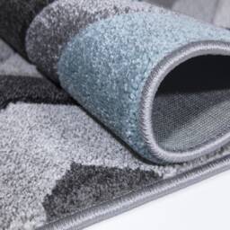 New Duck Egg Blue Silver Grey Rugs Small Large Mats Modern Contemporary Design UK - thumbnail 2