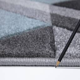New Duck Egg Blue Silver Grey Rugs Small Large Mats Modern Contemporary Design UK - thumbnail 4