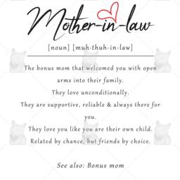 Mother in Law Definition Art Print, Gift For Mother-In-Law, Thank You Mother-In-Law Gift, On Mothers Day, Bonus Mom - thumbnail 2