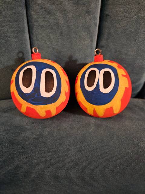 Primal Scream Wooden Handpainted Bauble