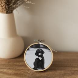 Pet Christmas Tree Decoration, Mini Embroidery Hoop, Gift For Dog Lovers, Gifts Cat Remembrance Ornament - thumbnail 2