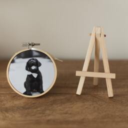 Pet Christmas Tree Decoration, Mini Embroidery Hoop, Gift For Dog Lovers, Gifts Cat Remembrance Ornament - thumbnail 3
