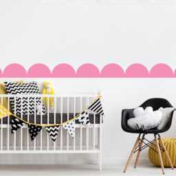 Modern Scallop Wall Decals Nursery & Baby Room Decor - thumbnail 4