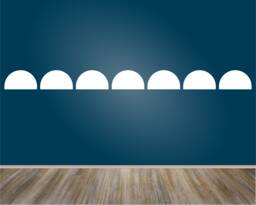 Modern Scallop Wall Decals Nursery & Baby Room Decor - thumbnail 1
