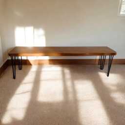 Rustic Handmade Wooden Bench, Entryway Furniture, Farmhouse Hallway Solid Wood Seating, Custom Size Dining Table Bench - thumbnail 4
