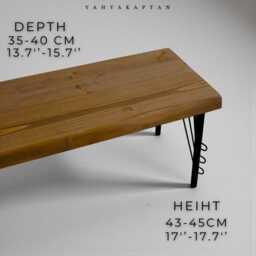 Rustic Handmade Wooden Bench, Entryway Furniture, Farmhouse Hallway Solid Wood Seating, Custom Size Dining Table Bench - thumbnail 2
