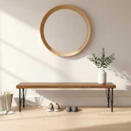 Rustic Handmade Wooden Bench, Entryway Furniture, Farmhouse Hallway Solid Wood Seating, Custom Size Dining Table Bench