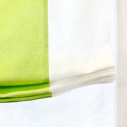 Green & White Two-Tone Natural Linen Relaxed Roman Shade - Cl1010 - thumbnail 2