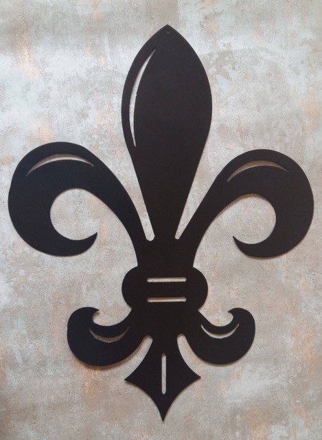 Fleur De Lis Metal Wall Art French Louisiana Decor - image 1