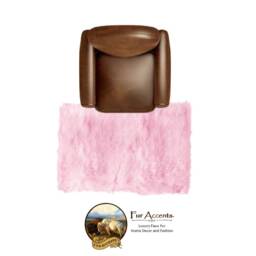 Plush Faux Sheepskin Rug - Shaggy Brown Fur Accent, Usa Made - thumbnail 3