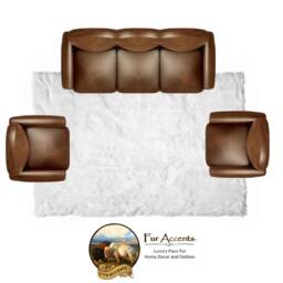 Plush Faux Sheepskin Rug - Shaggy Brown Fur Accent, Usa Made - thumbnail 2