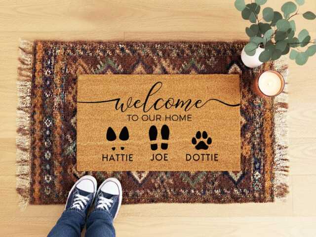 Custom Last Name Doormat - Welcome To Our Home Mat - image 1