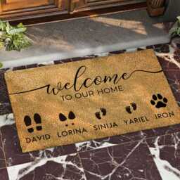 Custom Last Name Doormat - Welcome To Our Home Mat - thumbnail 4